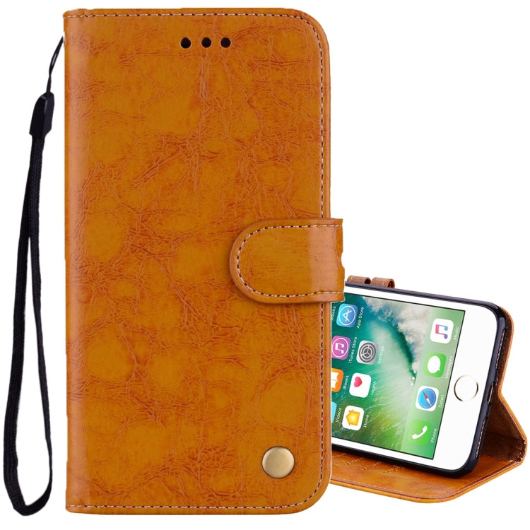 For iPhone 8 Plus & 7 Plus Business Style Oil Wax Texture Horizontal Flip Leather Case with Holder & Card Slots & Wallet