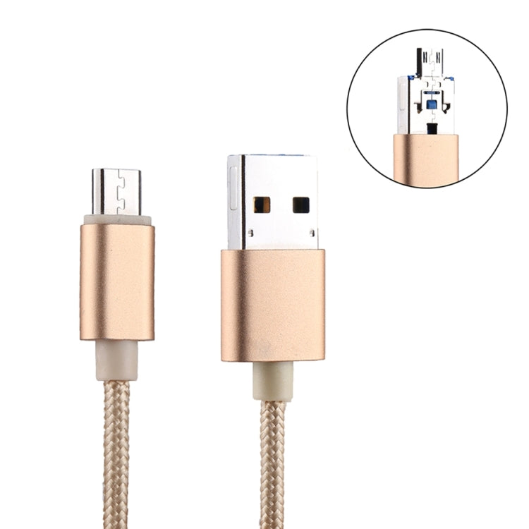 RQW-18S 8 Pin 32GB Multi-functional Flash Disk Drive with USB / Micro USB to Micro USB Cable, RQW-18S Gold