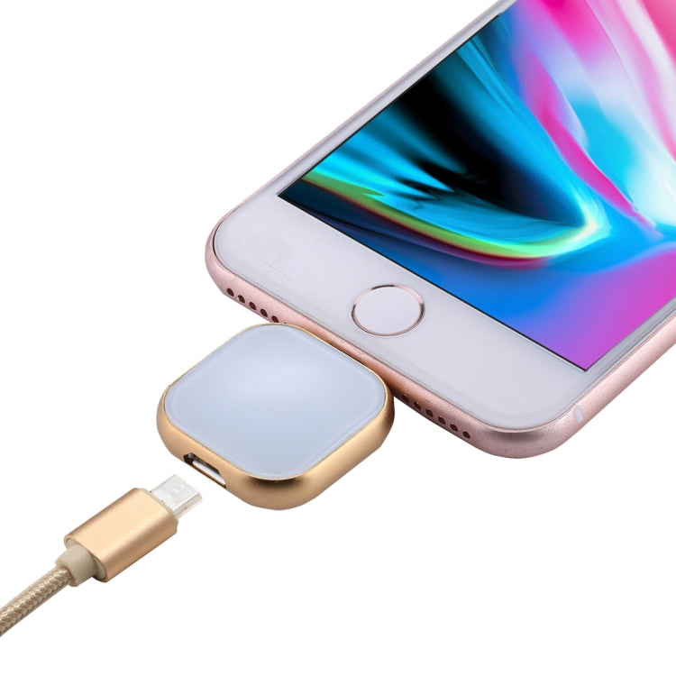 RQW-18S 8 Pin 32GB Multi-functional Flash Disk Drive with USB / Micro USB to Micro USB Cable, RQW-18S Gold