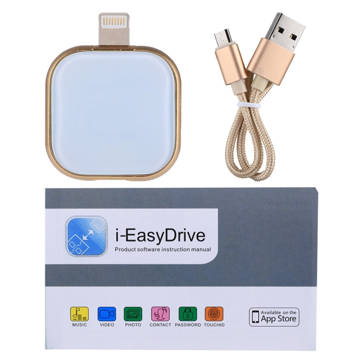 RQW-18S 8 Pin 32GB Multi-functional Flash Disk Drive with USB / Micro USB to Micro USB Cable, RQW-18S Gold