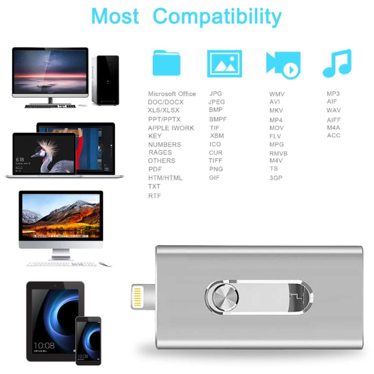 Clé USB 2.0 3 en 1 RQW-02, 8 broches et micro USB 16 Go, RQW-02 noir, RQW-02 or, RQW-02 bleu, RQW-02 rouge, RQW-02 argent
