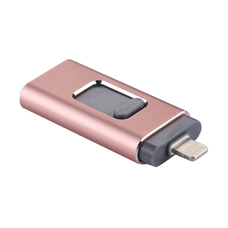 Clé USB 3 en 1 easyflash RQW-01B, 32 Go, USB 2.0, 8 broches et micro USB, or rose