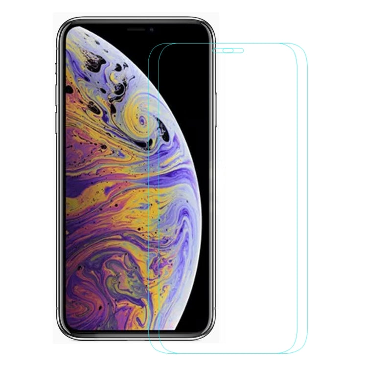 For iPhone 11 Pro Max / XS Max 2pcs ENKAY Hat-Prince 0.26mm 9H 2.5D Tempered Glass Film, For XS Max (2 PCS)