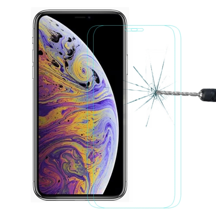 For iPhone 11 Pro Max / XS Max 2pcs ENKAY Hat-Prince 0.26mm 9H 2.5D Tempered Glass Film, For XS Max (2 PCS)