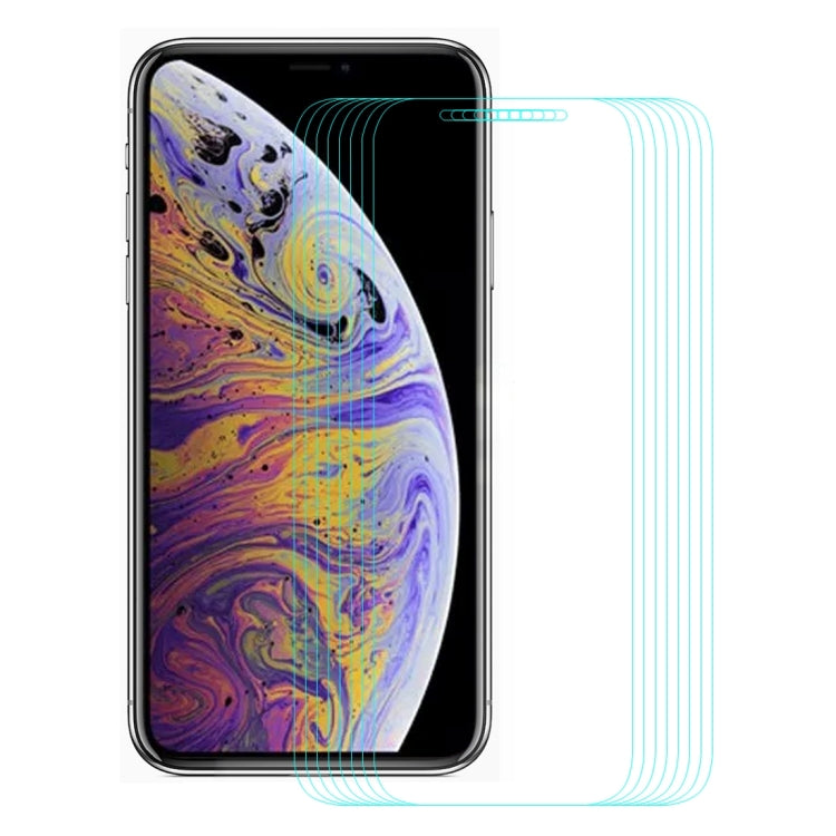 For iPhone 11 Pro Max / XS Max 10pcs ENKAY Hat-Prince 0.26mm 9H 2.5D Tempered Glass Film, For XS Max (10 PCS)