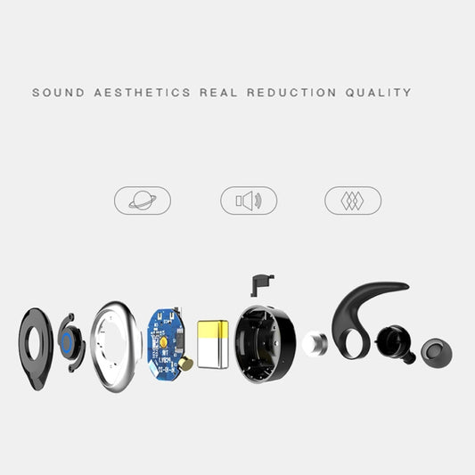 AWEI T1 TWS earphones with compact charging case and USB cable included