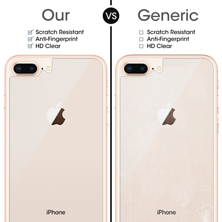 2 PCS for iPhone 8 Plus & 7 Plus 0.3mm 9H Surface Hardness 2.5D Curved Edge Explosion-proof Premium Tempered Glass Back Screen Protector, For 8P & 7P