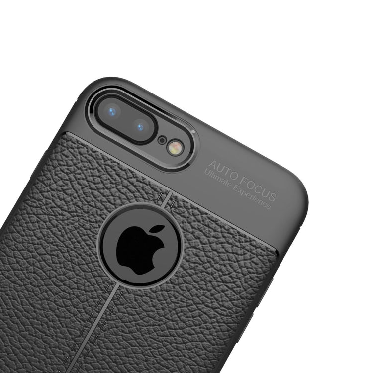 For iPhone 8 Plus & 7 Plus Litchi Texture TPU Protective Back Cover Case, For 8P & 7P