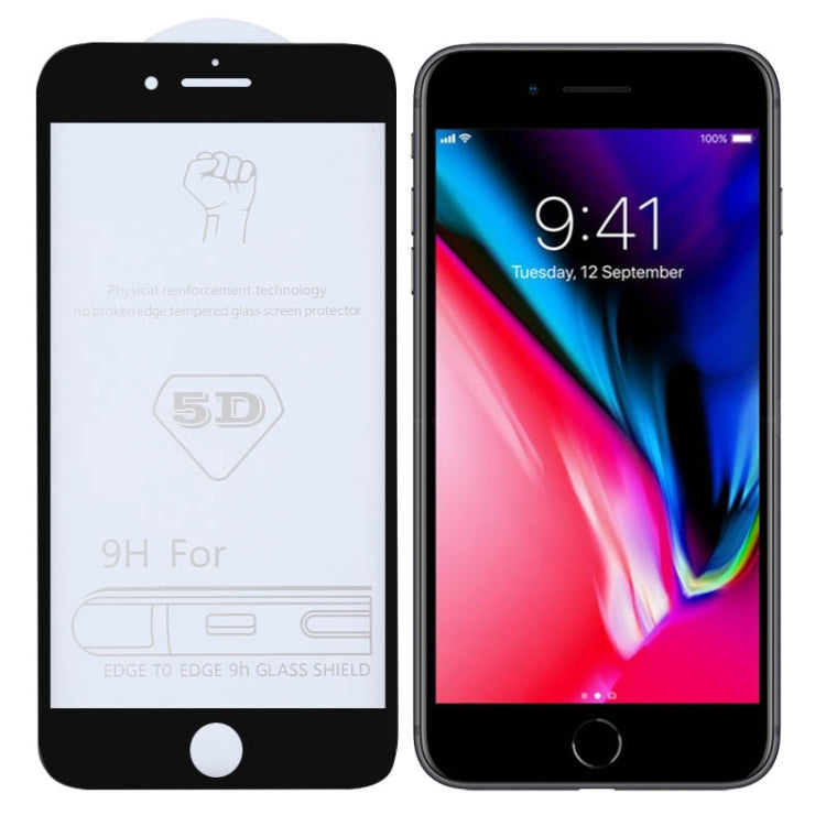 9H 5D Full Glue Full Screen Tempered Glass Film for iPhone 7 Plus / 8 Plus, For iPhone 7 Plus / 8 Plus (1 PC)