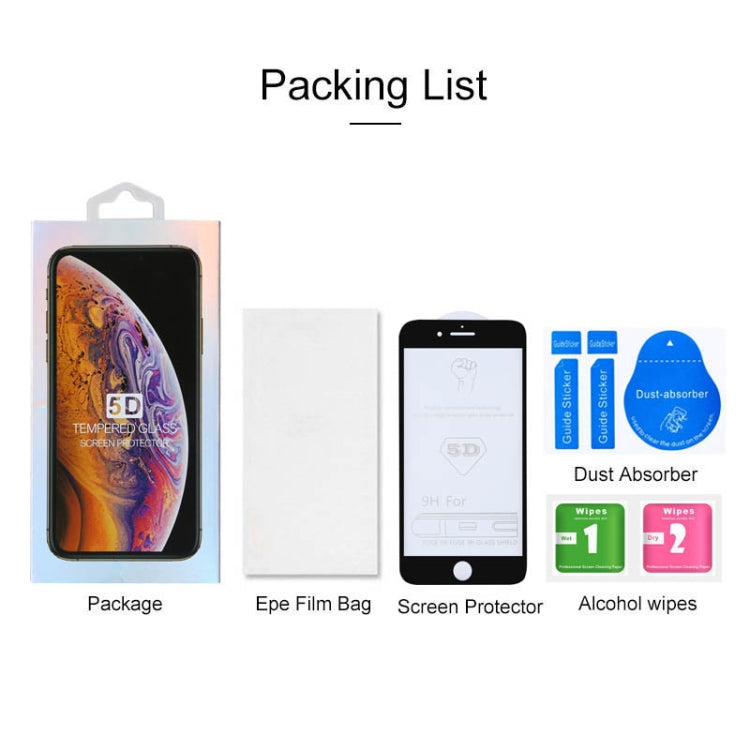 9H 5D Full Glue Full Screen Tempered Glass Film for iPhone 7 Plus / 8 Plus, For iPhone 7 Plus / 8 Plus (1 PC)