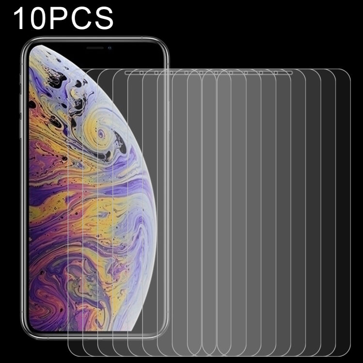 For iPhone XS Max 10pcs 9H 2.5D Tempered Glass Film, For iPhone XS Max(10pcs)