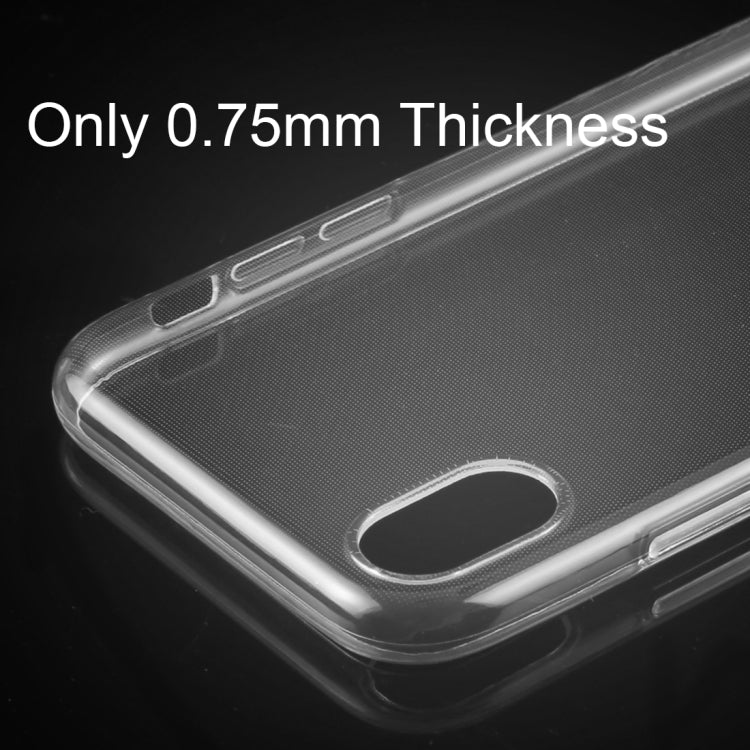 For iPhone X / XS 0.75mm Ultra-thin Transparent TPU Protective Case , iPhone X / XS(1PCS)