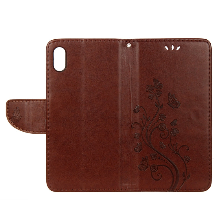 For iPhone XR Embossed Butterfly Pattern Horizontal Flip Leather Case with Card Slot & Holder & Wallet & Lanyard, For XR