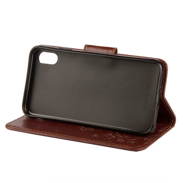 For iPhone XR Embossed Butterfly Pattern Horizontal Flip Leather Case with Card Slot & Holder & Wallet & Lanyard, For XR