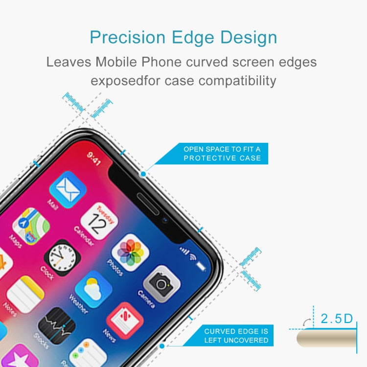 For iPhone XS / X 100pcs 9H 2.5D Tempered Glass Film, For X & XS(100pcs)