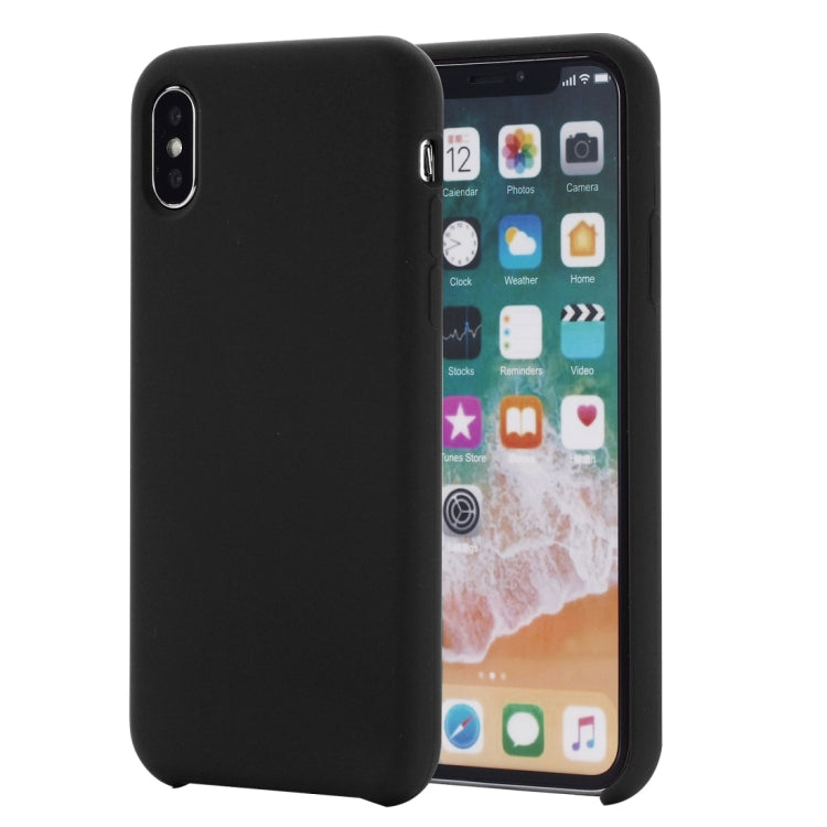 For iPhone XS Max Four Corners Full Coverage Liquid Silicone Protective Case Back Cover, For XS Max, For XS Plus, XS Max