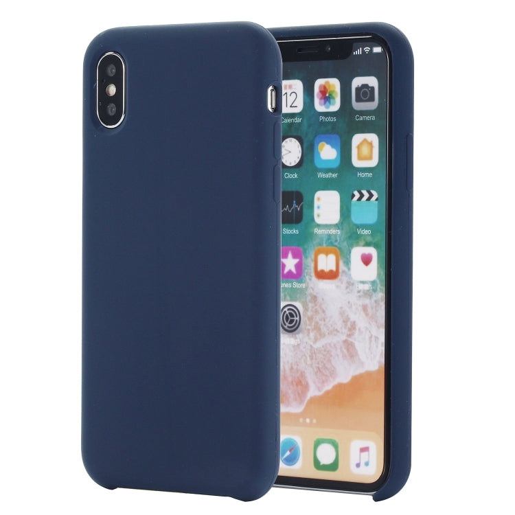 For iPhone XS Max Four Corners Full Coverage Liquid Silicone Protective Case Back Cover, For XS Max, For XS Plus, XS Max