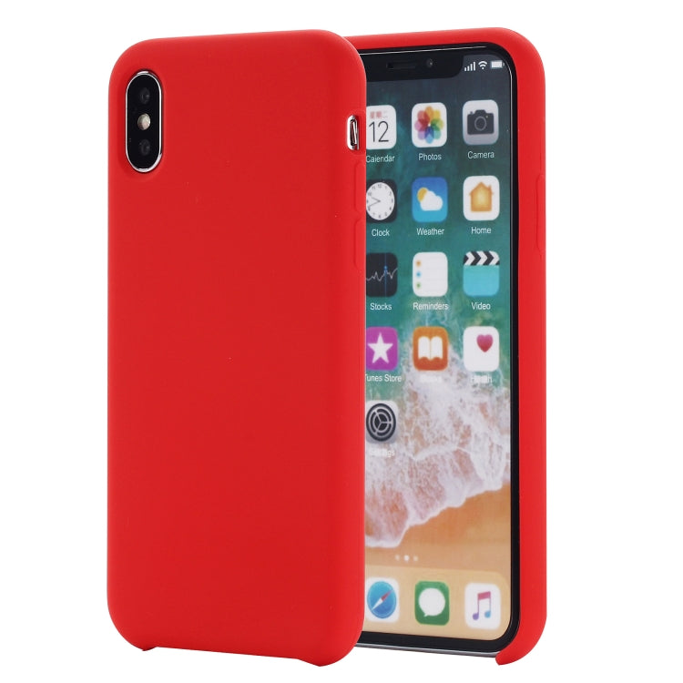 For iPhone XS Max Four Corners Full Coverage Liquid Silicone Protective Case Back Cover, For XS Max, For XS Plus, XS Max