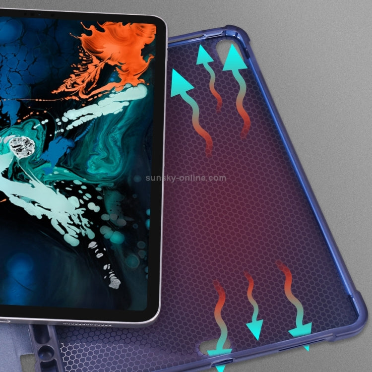 Étui de protection antichoc en TPU pliable en trois parties pour iPad Pro 11 pouces (2018) / (2020), avec support et emplacement pour stylet, iPad Pro 11 pouces (2018) / (2020)