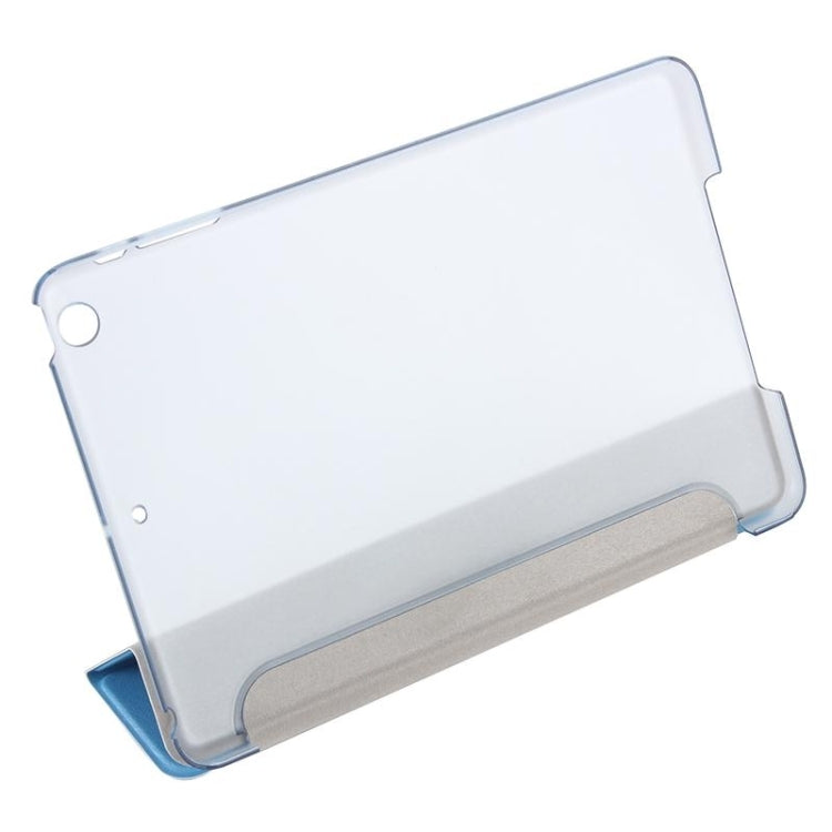 Silk Texture Horizontal Flip Leather Case with Three-Folding Holder for iPad Mini 2019