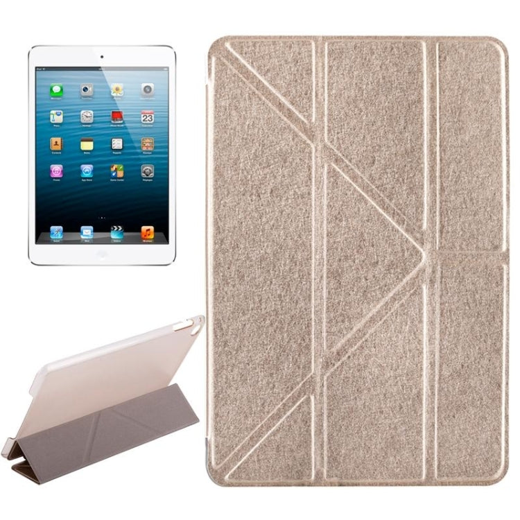 Transformers Style Silk Texture Horizontal Flip Solid Color Leather Case with Holder for iPad Mini 2019