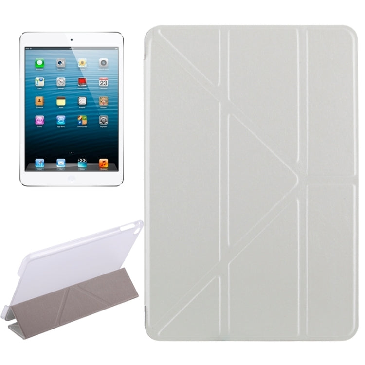 Transformers Style Silk Texture Horizontal Flip Solid Color Leather Case with Holder for iPad Mini 2019