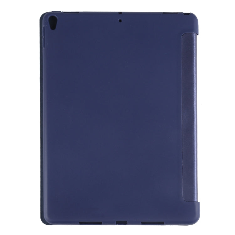 PU Plastic Bottom Case Foldable Deformation Left and Right Flip Leather Case with Three Fold Bracket & Smart Sleep for iPad Air3 2019