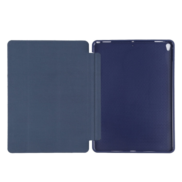 PU Plastic Bottom Case Foldable Deformation Left and Right Flip Leather Case with Three Fold Bracket & Smart Sleep for iPad Air3 2019