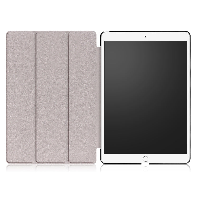 Étui en cuir à rabat horizontal texturé Custer pour iPad Air 2019 10,5 pouces, avec support pliable en trois parties et fonction veille/réveil, pour iPad Air 2019 10,5 pouces