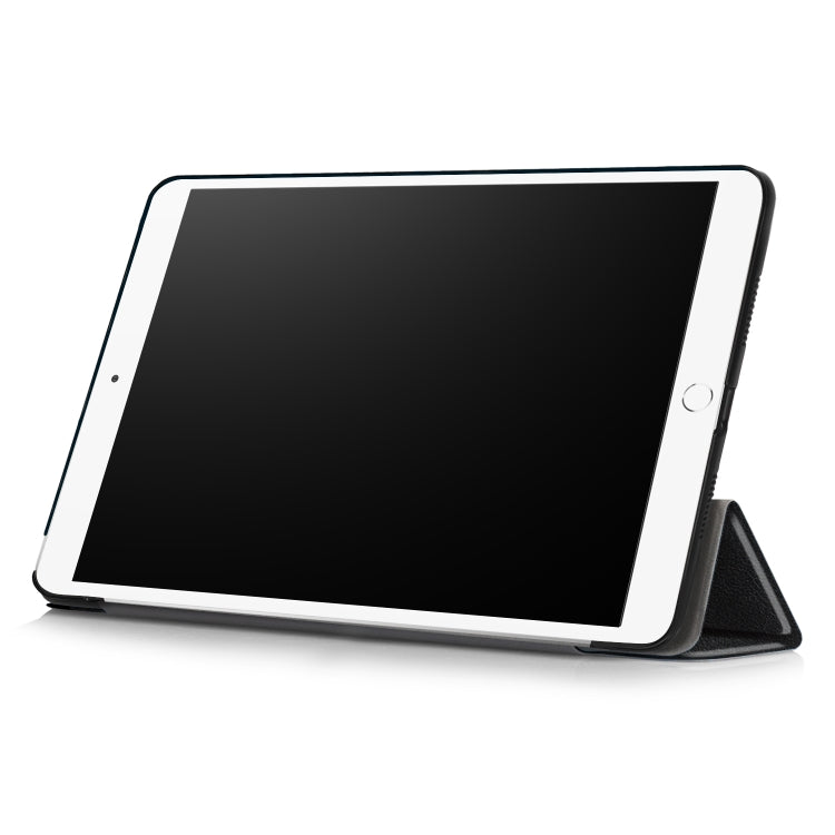 Étui en cuir à rabat horizontal texturé Custer pour iPad Air 2019 10,5 pouces, avec support pliable en trois parties et fonction veille/réveil, pour iPad Air 2019 10,5 pouces