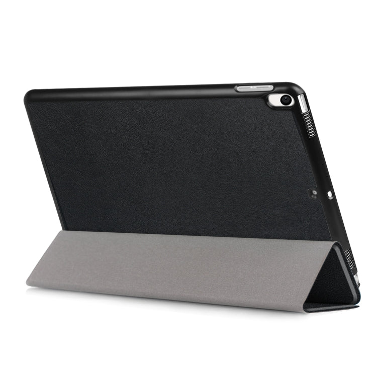 Étui en cuir à rabat horizontal texturé Custer pour iPad Air 2019 10,5 pouces, avec support pliable en trois parties et fonction veille/réveil, pour iPad Air 2019 10,5 pouces
