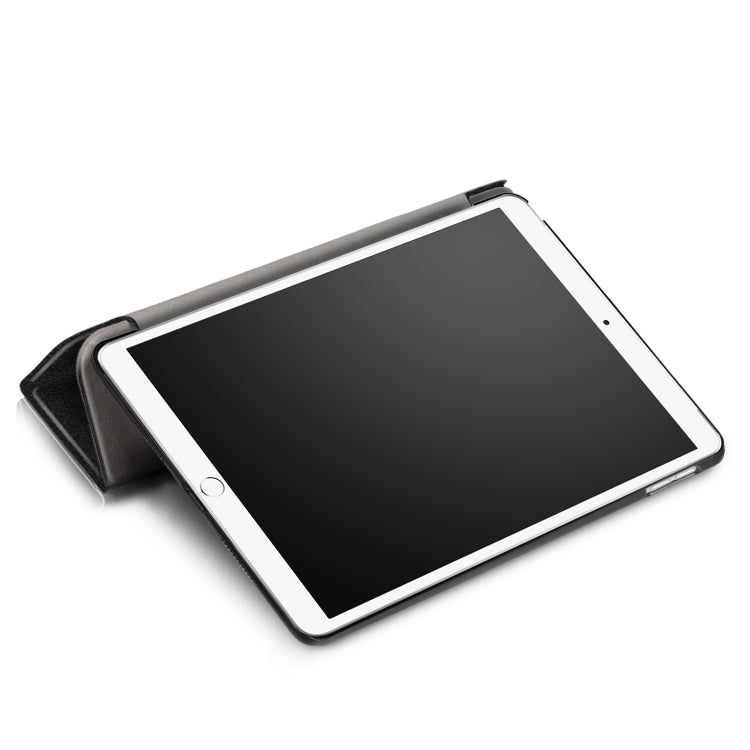 Étui en cuir à rabat horizontal texturé Custer pour iPad Air 2019 10,5 pouces, avec support pliable en trois parties et fonction veille/réveil, pour iPad Air 2019 10,5 pouces