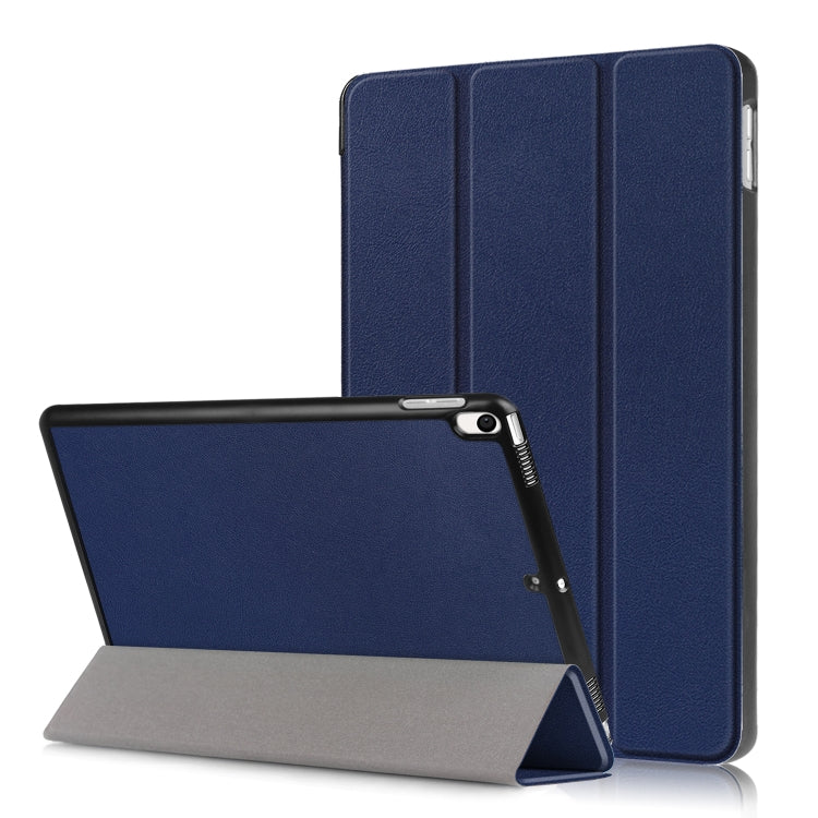 Étui en cuir à rabat horizontal texturé Custer pour iPad Air 2019 10,5 pouces, avec support pliable en trois parties et fonction veille/réveil, pour iPad Air 2019 10,5 pouces