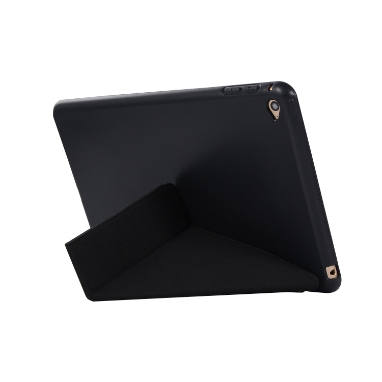Honeycomb TPU Bottom Case Horizontal Deformation Flip Leather Case for iPad Mini 2019，with Holder
