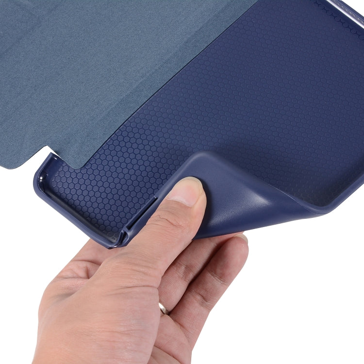 Honeycomb TPU Bottom Case Horizontal Deformation Flip Leather Case for iPad Mini 2019，with Holder