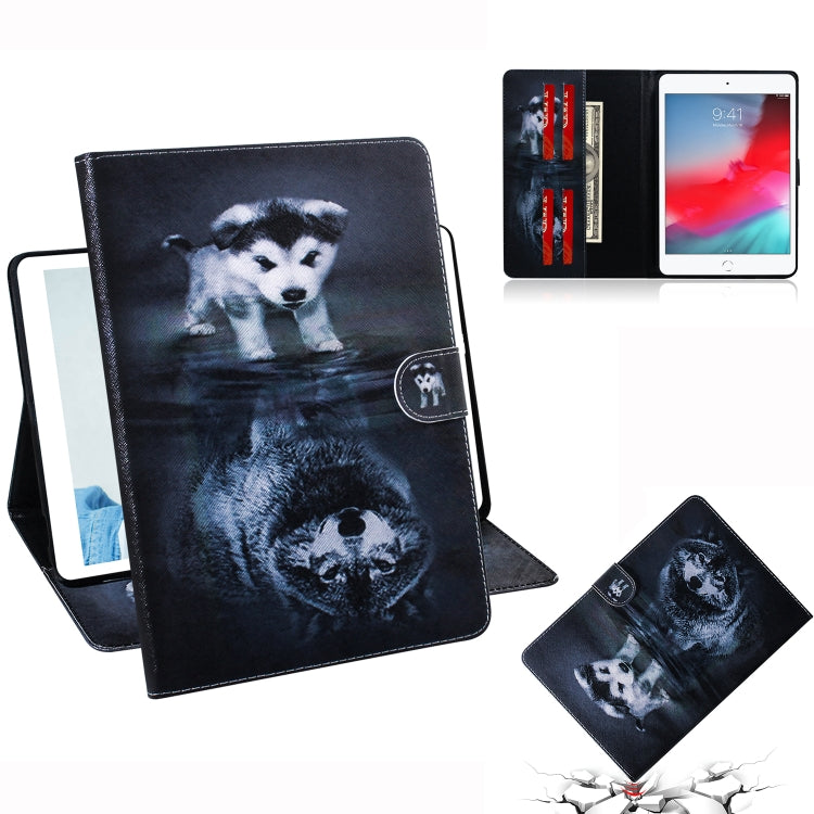 Wolf and Dog Pattern Horizontal Flip Leather Case for iPad Mini (2019) / 4 / 3 / 2 / 1, with Holder & Card Slot & Wallet, For iPad Mini (2019) / 4 / 3 / 2 / 1