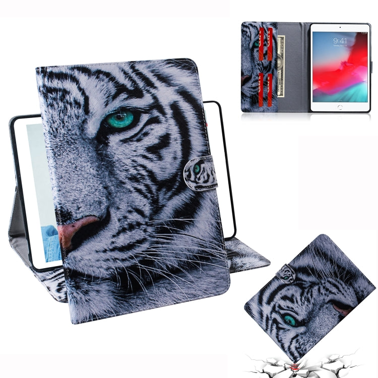 Tiger Pattern Horizontal Flip Leather Case for iPad Mini (2019) / 4 / 3 / 2 / 1, with Holder & Card Slot & Wallet, For iPad Mini (2019) / 4 / 3 / 2 / 1