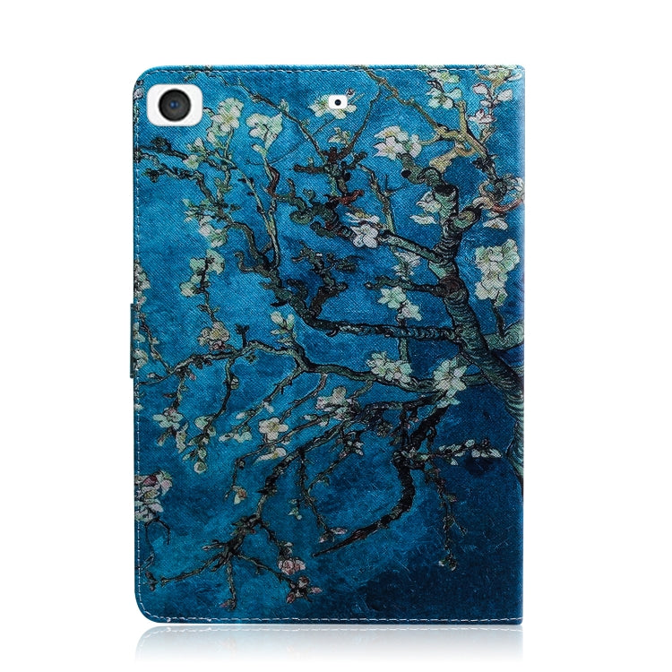 Étui à rabat horizontal en cuir à motif abricot pour iPad Mini (2019) / 4 / 3 / 2 / 1, avec support, fente pour cartes et portefeuille, pour iPad Mini (2019) / 4 / 3 / 2 / 1