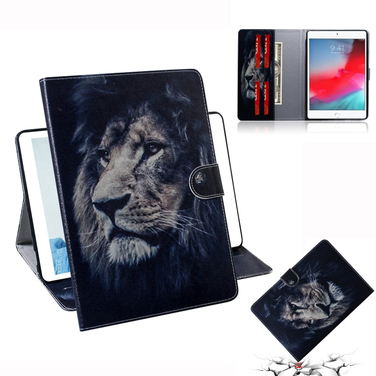 Lion Pattern Horizontal Flip Leather Case for iPad Mini (2019) / 4 / 3 / 2 / 1, with Holder & Card Slot & Wallet, For iPad Mini (2019) / 4 / 3 / 2 / 1