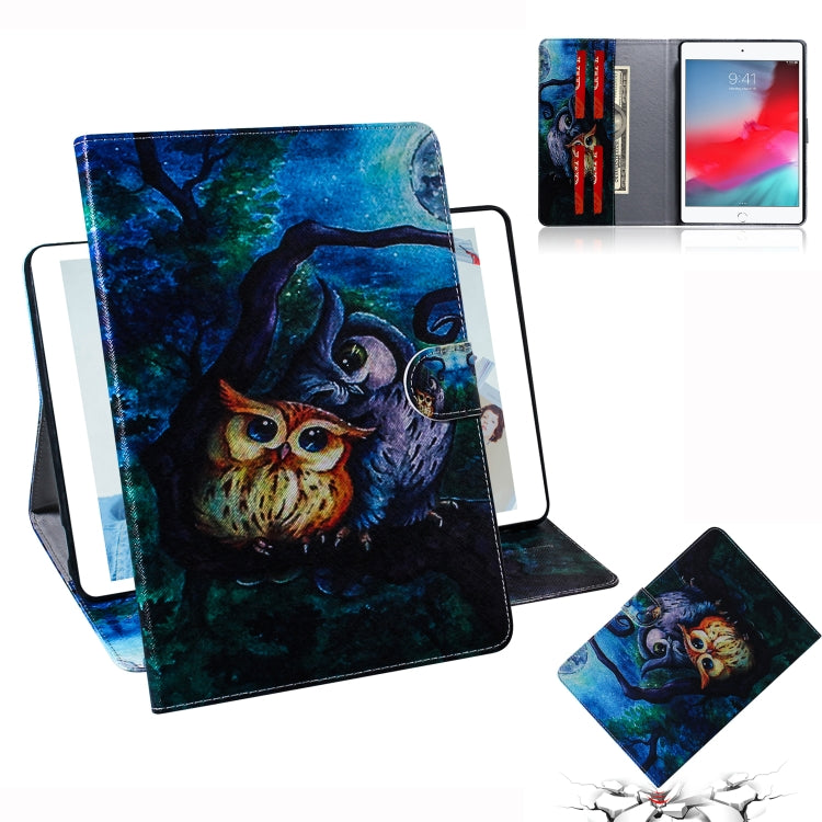 Oil Owl Pattern Horizontal Flip Leather Case for iPad Mini (2019) / 4 / 3 / 2 / 1, with Holder & Card Slot & Wallet, For iPad Mini (2019) / 4 / 3 / 2 / 1