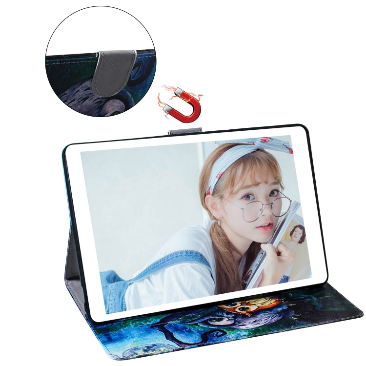 Oil Owl Pattern Horizontal Flip Leather Case for iPad Mini (2019) / 4 / 3 / 2 / 1, with Holder & Card Slot & Wallet, For iPad Mini (2019) / 4 / 3 / 2 / 1