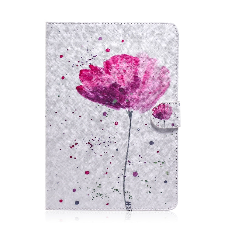 Purple Orchids Pattern Horizontal Flip Leather Case for iPad Mini (2019) / 4 / 3 / 2 / 1, with Holder & Card Slot & Wallet, For iPad Mini (2019) / 4 / 3 / 2 / 1