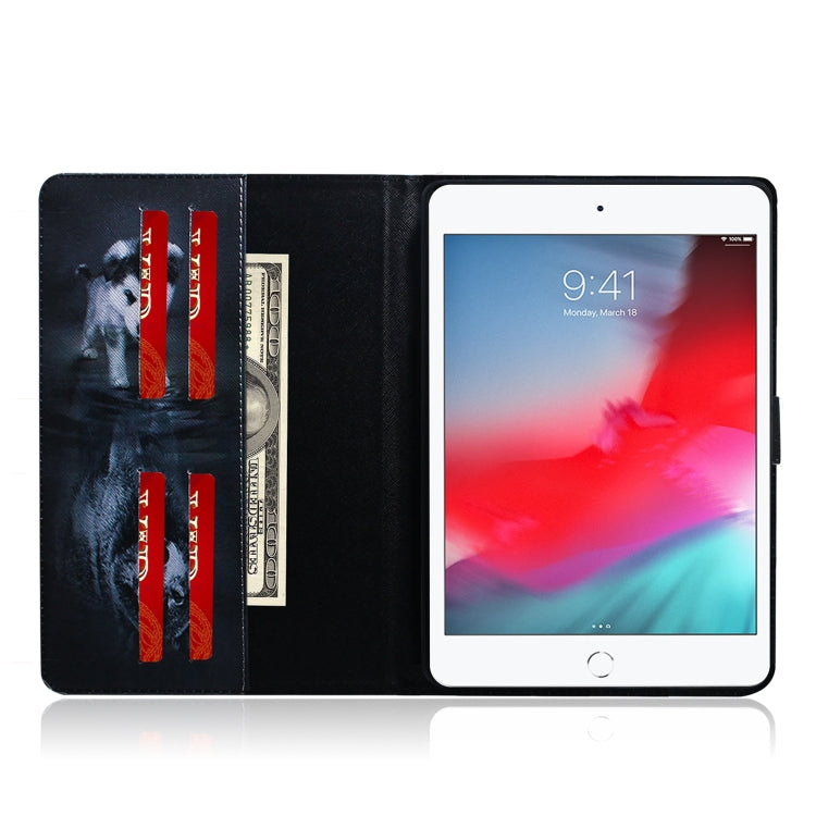 Wolf and Dog Pattern Horizontal Flip Leather Case for iPad Mini (2019) / 4 / 3 / 2 / 1, with Holder & Card Slot & Wallet, For iPad Mini (2019) / 4 / 3 / 2 / 1