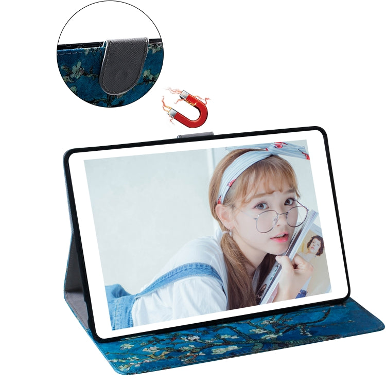 Étui à rabat horizontal en cuir à motif abricot pour iPad Pro 11 pouces (2018), avec support, fente pour cartes et portefeuille. Pour iPad Pro 11 pouces (2018)