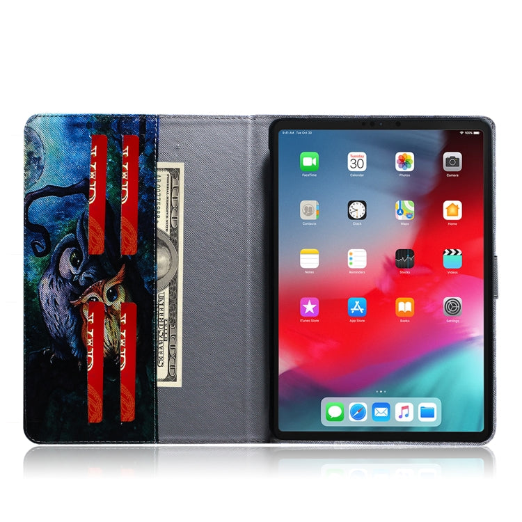 Oil Owl Pattern Horizontal Flip Leather Case for  iPad Pro 11 inch (2018), with Holder & Card Slot & Wallet, For iPad Pro 11 inch (2018)