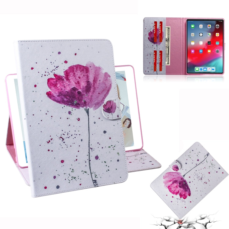 Purple Orchids Pattern Horizontal Flip Leather Case for  iPad Pro 11 inch (2018), with Holder & Card Slot & Wallet, For iPad Pro 11 inch (2018)