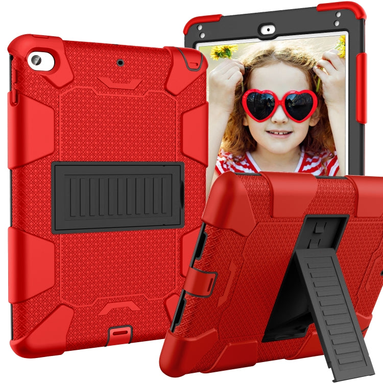 Shockproof Two-color Silicone Protection Shell for iPad Mini 2019 & 4, with Holder (Rose Red+Blue), IPRO0183A, IPRO0183B, IPRO0183C, IPRO0183D, IPRO0183E, IPRO0183F, IPRO0183G, IPRO0183H, IPRO0183I, IPRO0183J, IPRO0183K