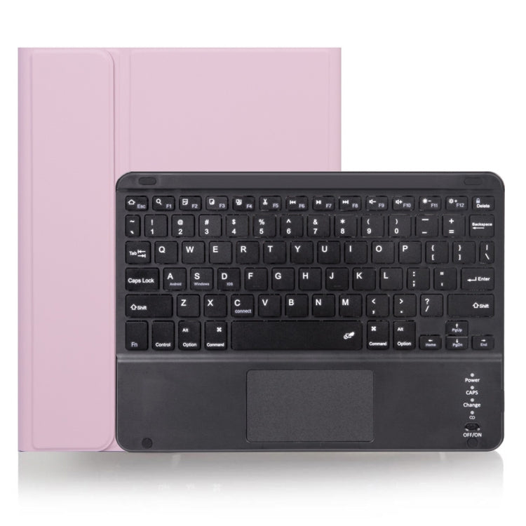 X-11BC Skin Plain Texture Detachable Bluetooth Keyboard Tablet Case for iPad Pro 11 inch 2020 / 2018, with Touchpad & Pen Slot