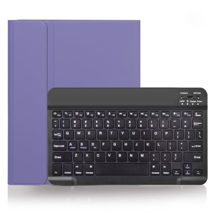 X-11B Skin Plain Texture Detachable Bluetooth Keyboard Tablet Case for iPad Pro 11 inch 2020 / 2018, with Pen Slot, Black Keyboard