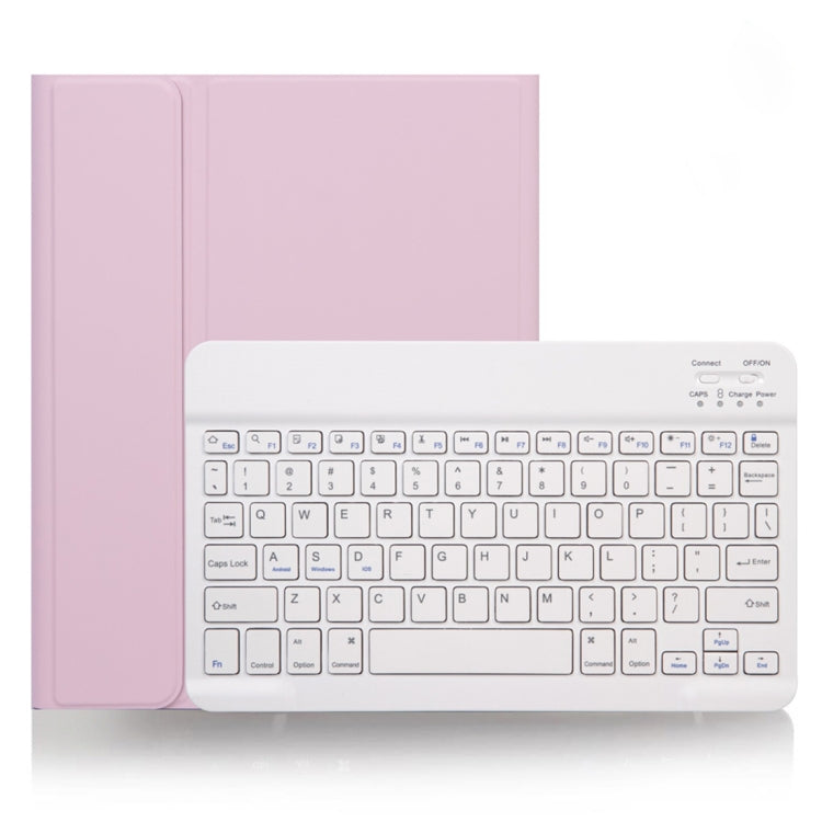 Étui clavier Bluetooth amovible à texture unie X-11B pour iPad Pro 11 pouces 2020/2018, avec emplacement pour stylet, clavier blanc